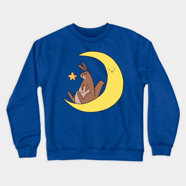 Crescent Moon Kangaroo Crewneck Sweatshirt by saradaboru